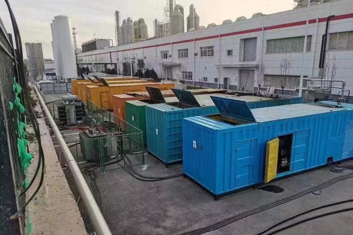 莱芜发电机租赁施工现场